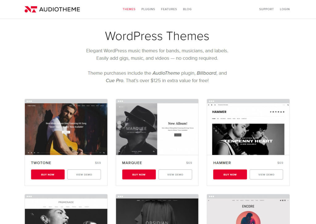 AudioTheme WordPress Themes